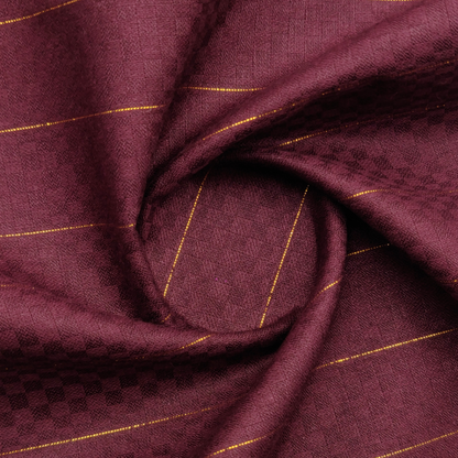 Royal Kurta Fabric - Opulent Burgundy